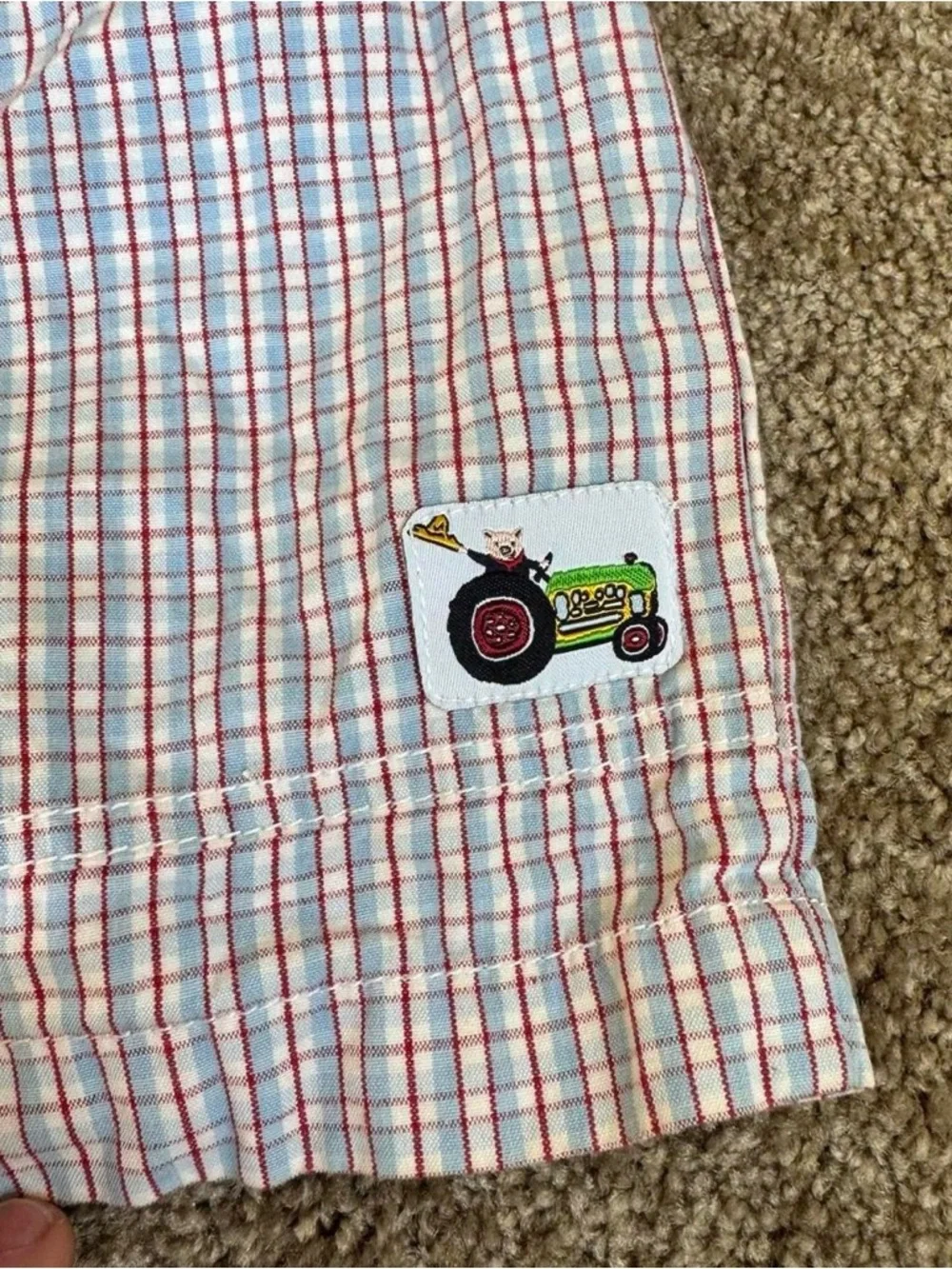 Vintage 2000 Gymboree plaid overalls 18 mos